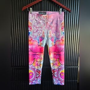 Dreamcatcher Pink and White Leggings